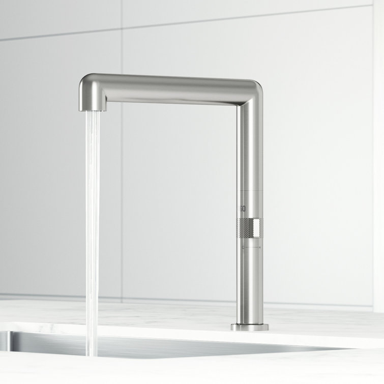 Stainless Steel Single Handle Kitchen Bar Faucet with Knurled Dial