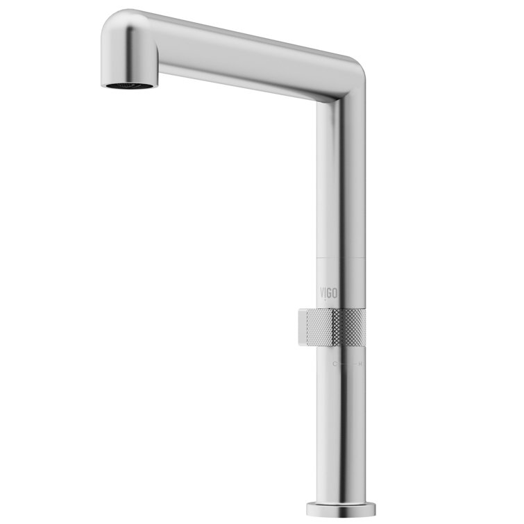 Stainless Steel Single Handle Kitchen Bar Faucet with Knurled Dial