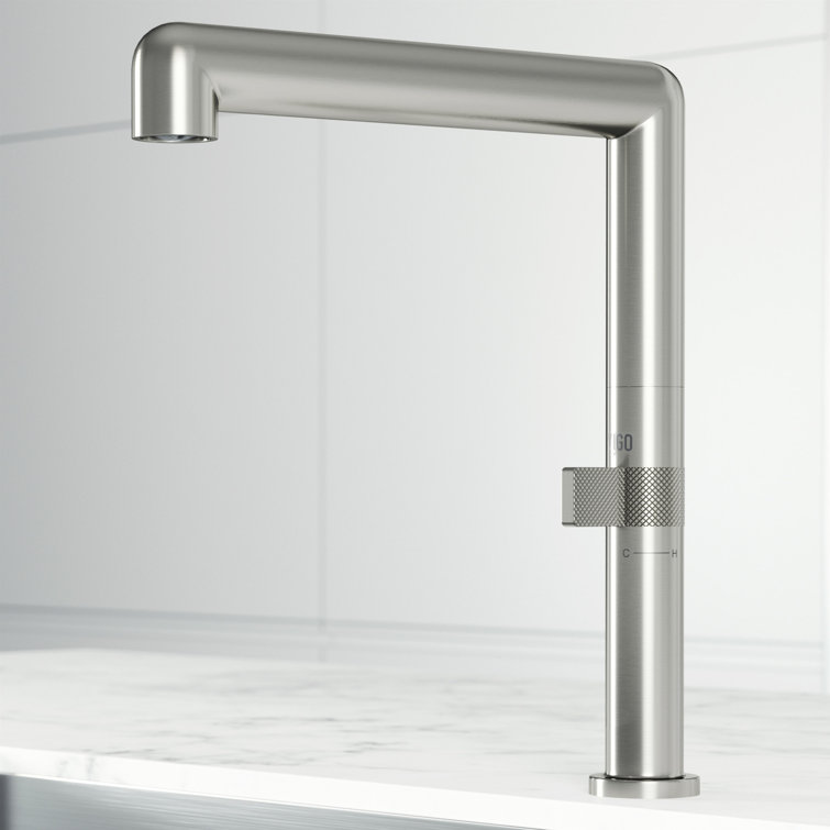 Stainless Steel Single Handle Kitchen Bar Faucet with Knurled Dial