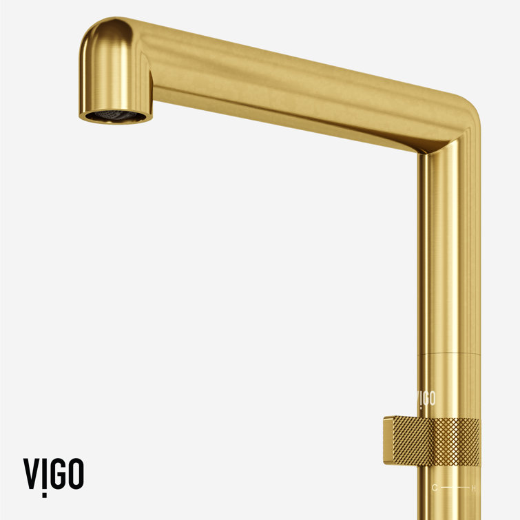 Jewel 11" Brushed Gold Single Handle Kitchen Faucet