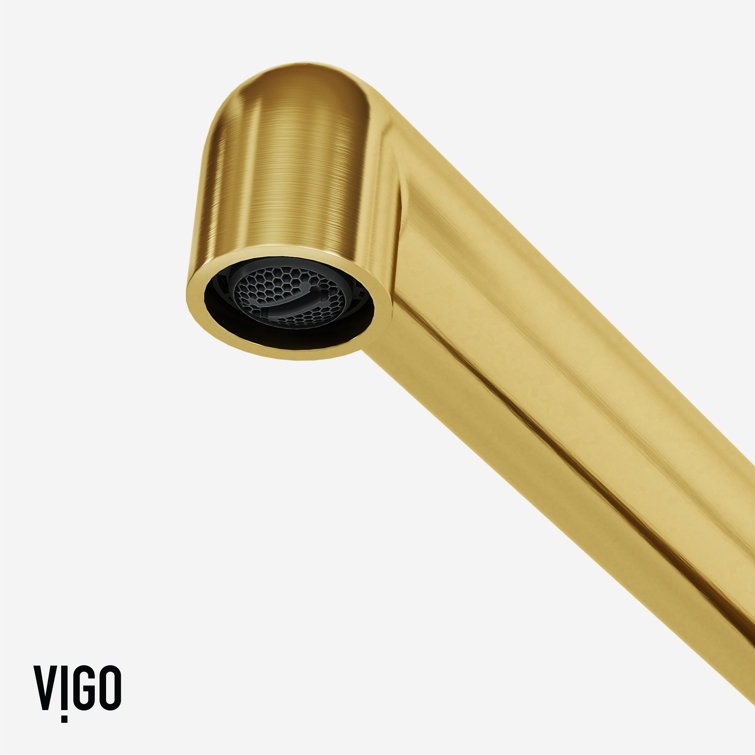 Jewel 11" Brushed Gold Single Handle Kitchen Faucet