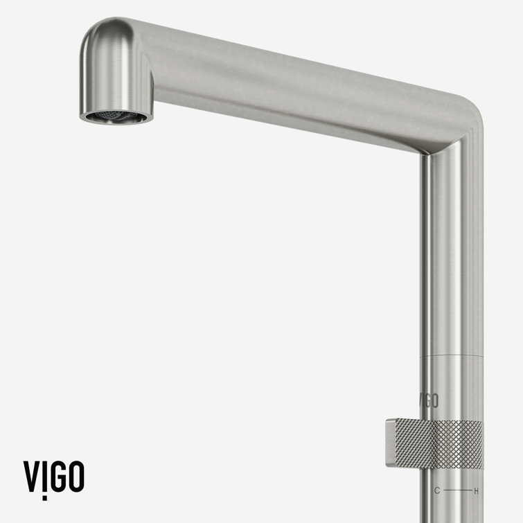 Stainless Steel Single Handle Kitchen Bar Faucet with Knurled Dial