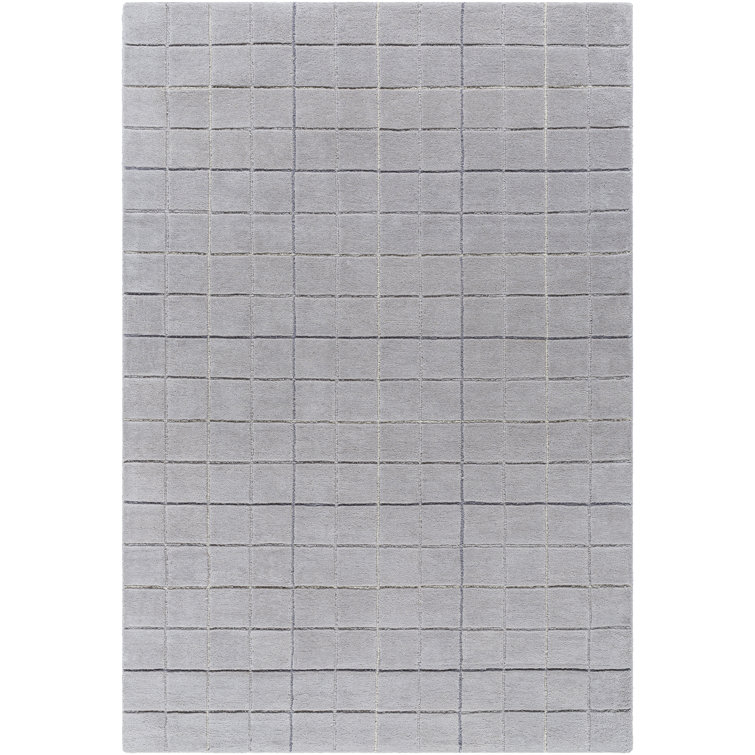 Mallory Gray Hand Tufted Wool Area Rug 2' x 3'