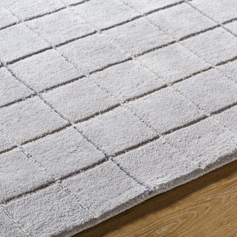 Mallory Gray Hand Tufted Wool Area Rug 2' x 3'