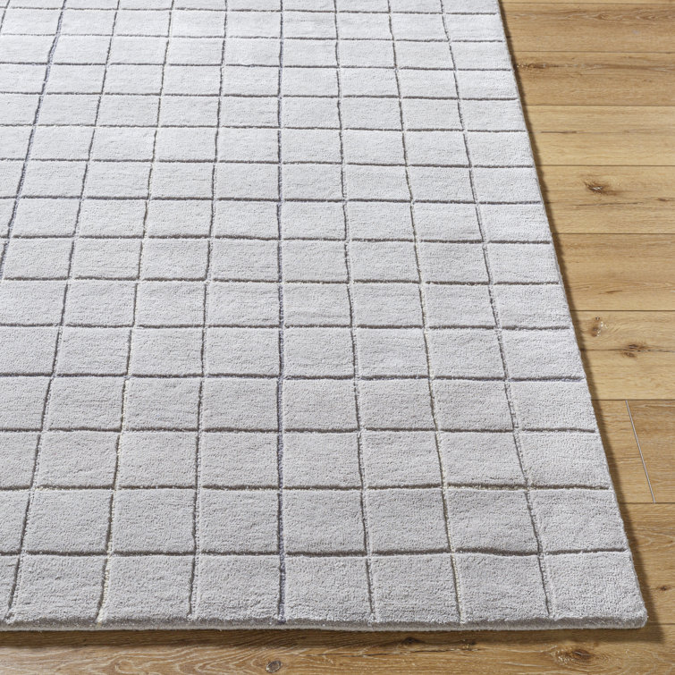 Mallory Gray Hand Tufted Wool Area Rug 2' x 3'