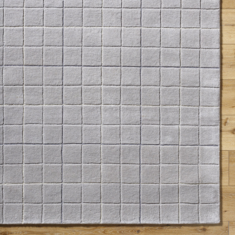 Mallory Gray Hand Tufted Wool Area Rug 2' x 3'