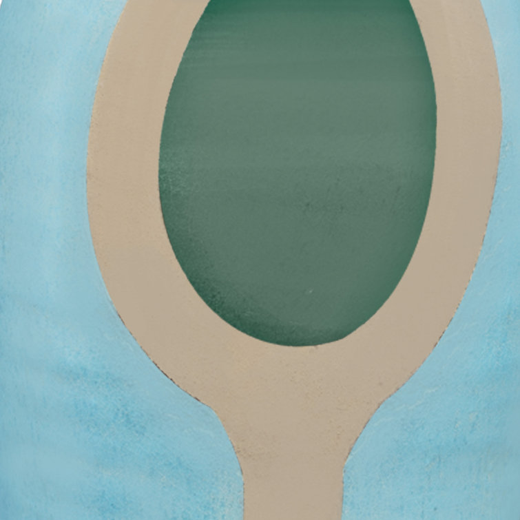 Handmade Blue and Beige Ceramic Decorative Table Vase