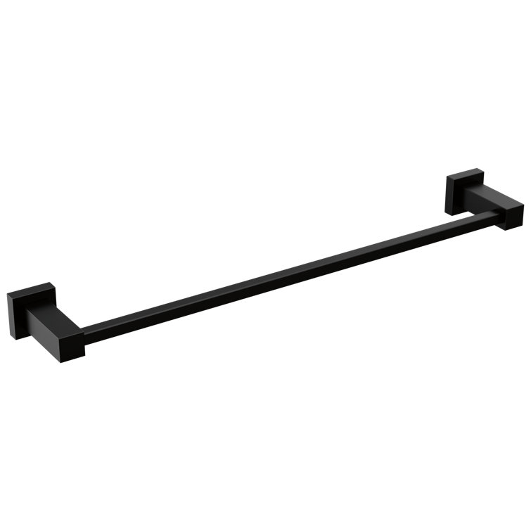 Matte Black 18-Inch Brass Wall Mounted Towel Bar