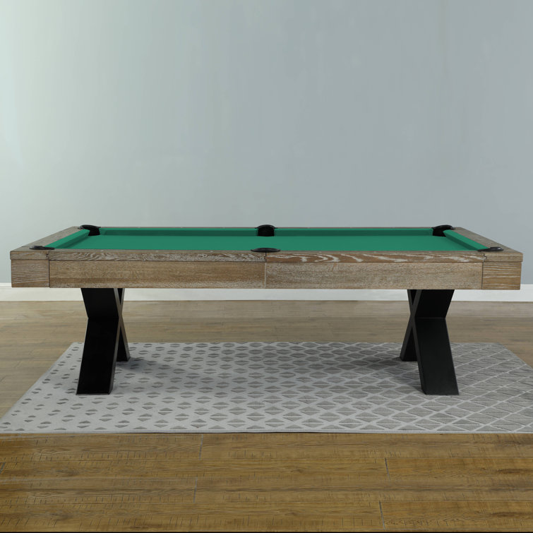 Texas II 8ft Slate Pool Table with Black Steel Legs
