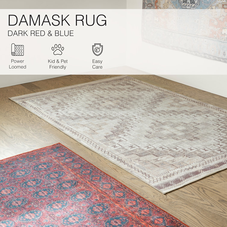 Versatile Loomed Wool-Blend 7'6" x 10' Blue Indoor Area Rug