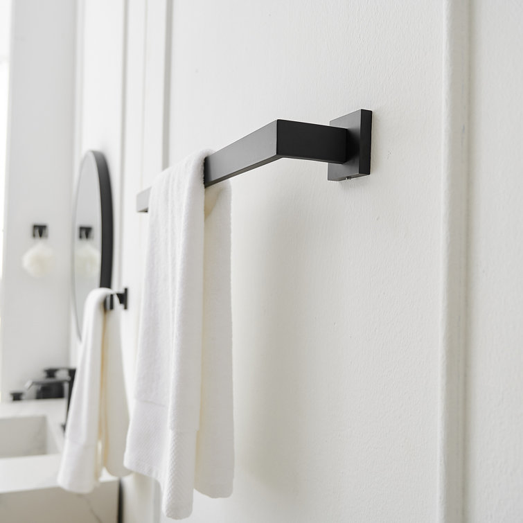 Matte Black Stainless Steel 5-Piece Modern Bathroom Hardware Set