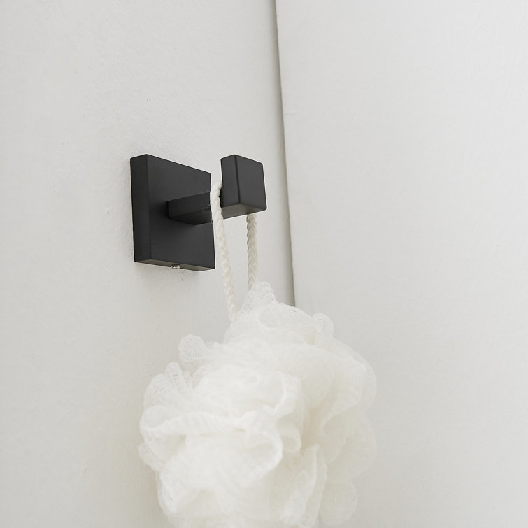 Matte Black Stainless Steel 5-Piece Modern Bathroom Hardware Set
