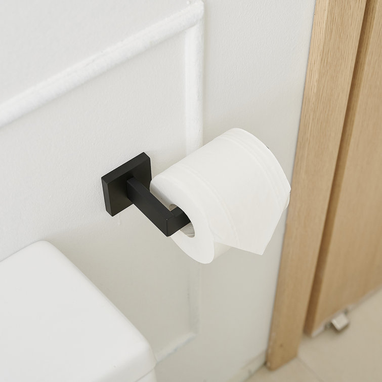 Matte Black Stainless Steel 5-Piece Modern Bathroom Hardware Set