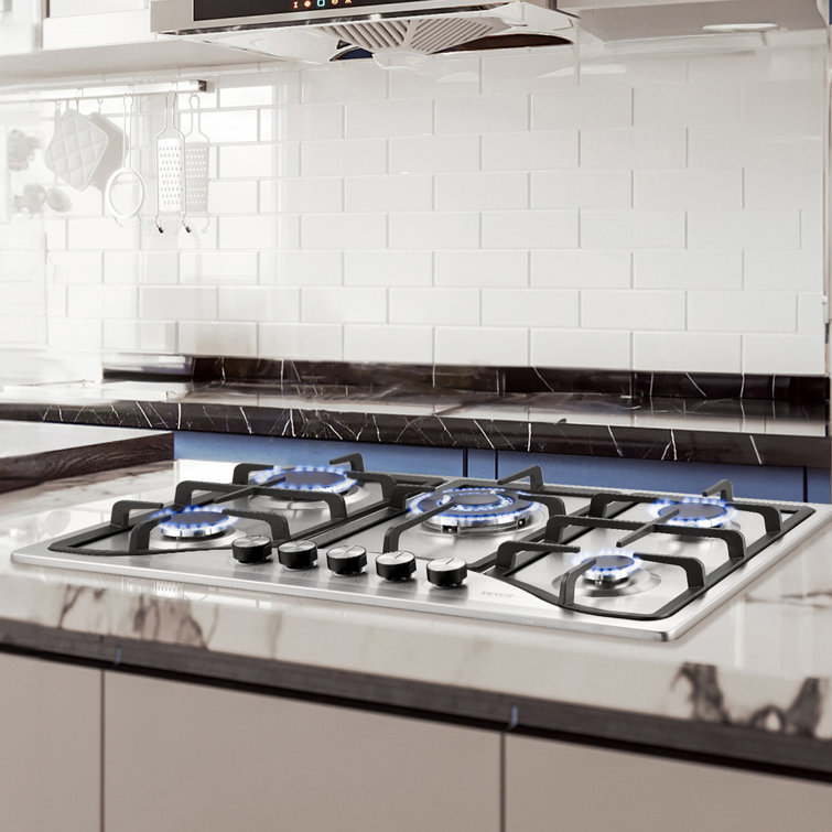 VEVOR 30-inch Stainless Steel 5 Burner Propane Cooktop