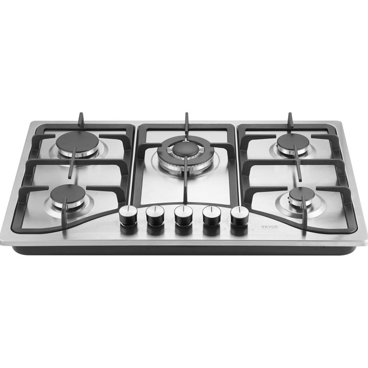 VEVOR 30-inch Stainless Steel 5 Burner Propane Cooktop