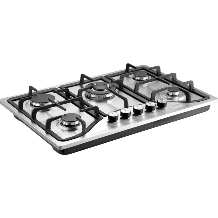 VEVOR 30-inch Stainless Steel 5 Burner Propane Cooktop