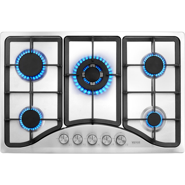 VEVOR 30-inch Stainless Steel 5 Burner Propane Cooktop
