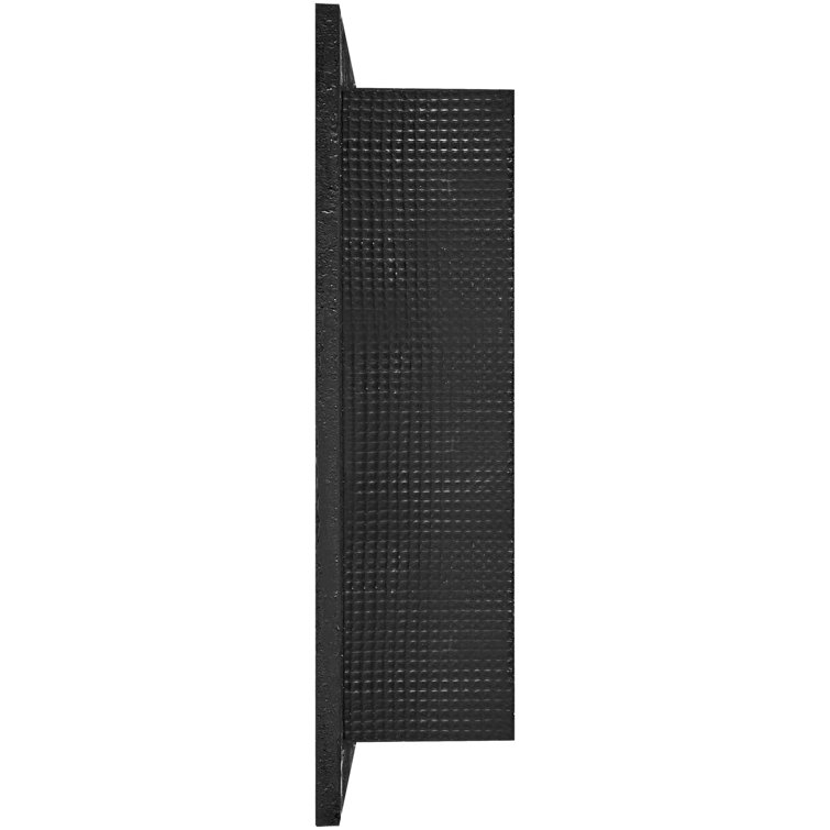 Black Metal Wall-Mounted Shower Niche Organizer