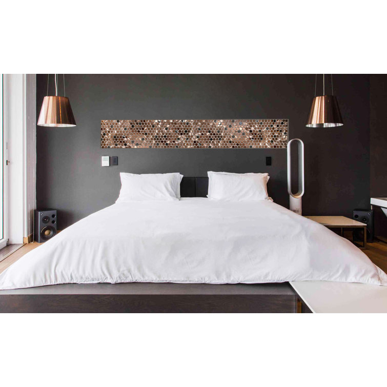 Copper and Black Penny Round Mosaic Tile Sheet