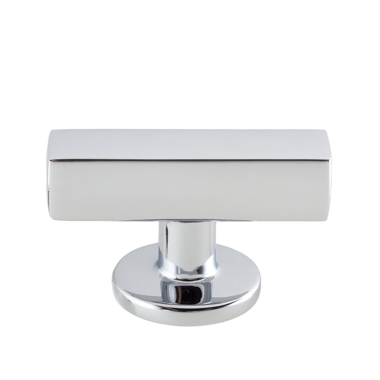 Flynn Chrome Brushed T-Handle Bar Knob with Mounting Hardware