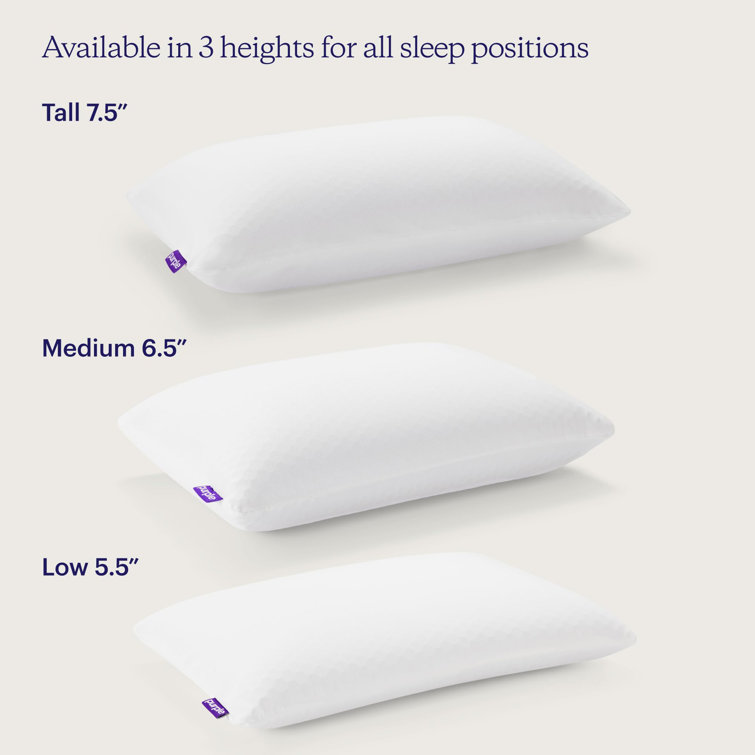 White Hypoallergenic Talalay Latex Medium Support Pillow