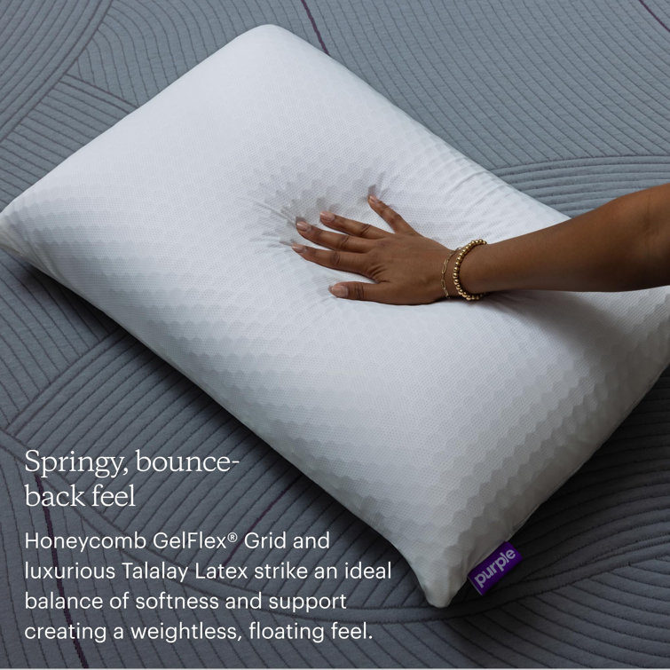 White Hypoallergenic Talalay Latex Medium Support Pillow