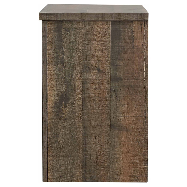 Frederick Weathered Oak Rustic 2-Drawer Nightstand