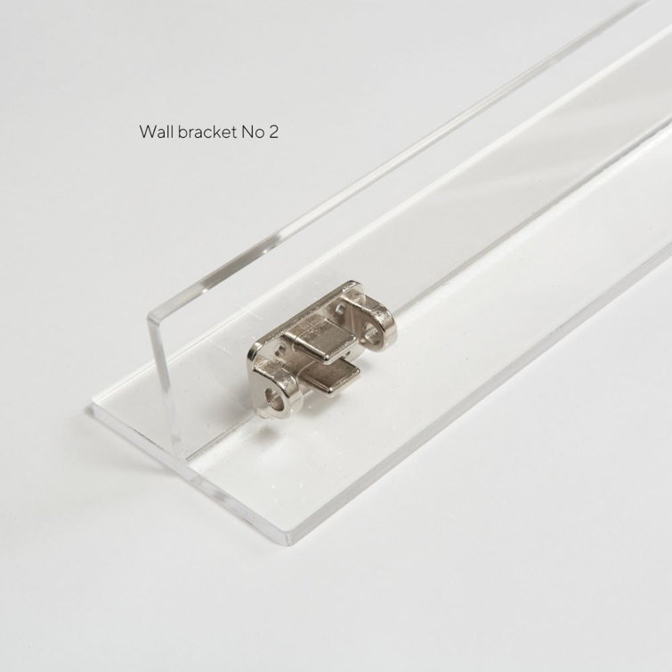 Clear Acrylic Zig Zag Wall Mounted Pet Gate with Metal Latch