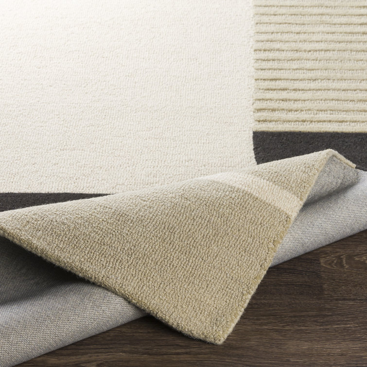 Moraine Black Spot Tufted Wool Rectangular 8' x 10' Rug