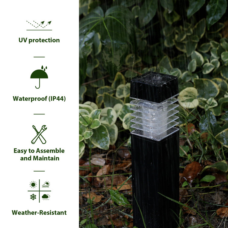Black LED Dusk to Dawn Pathway Light Set of Six