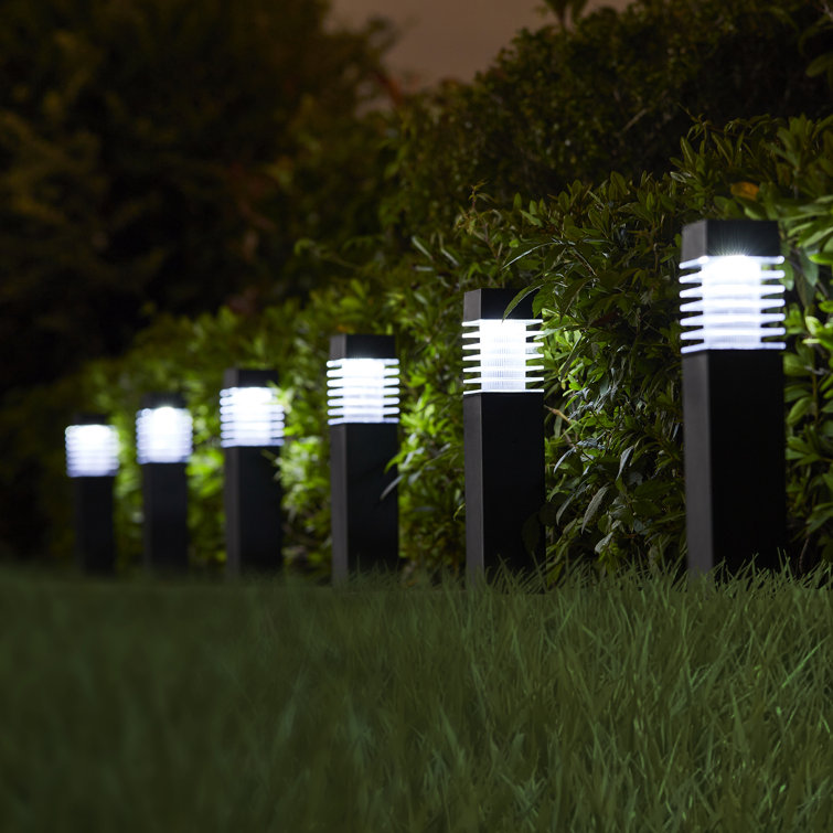 Black LED Dusk to Dawn Pathway Light Set of Six