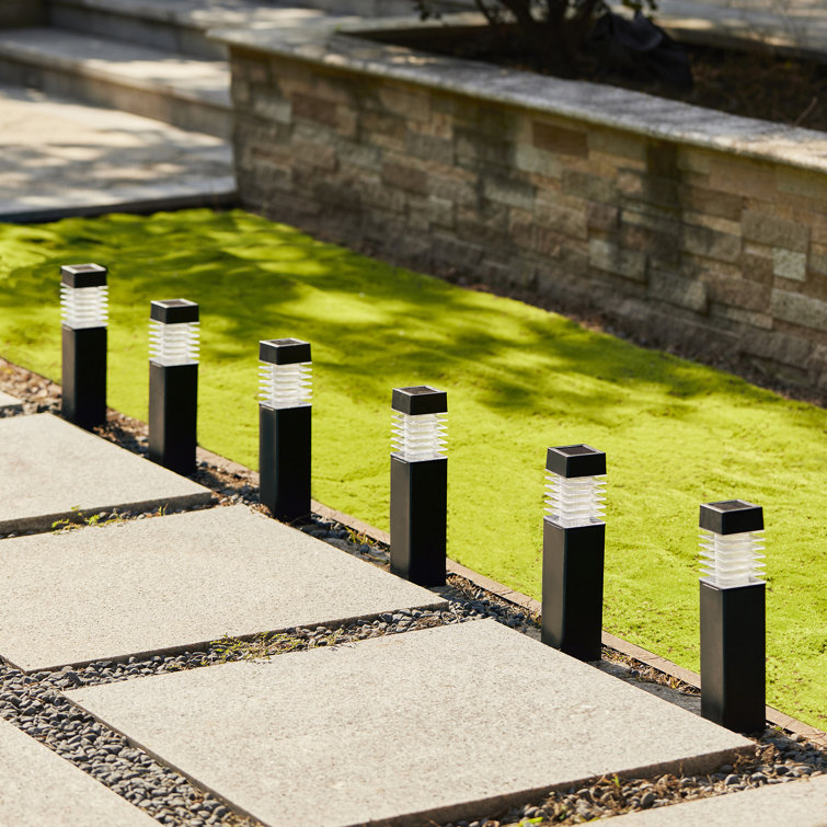 Black LED Dusk to Dawn Pathway Light Set of Six
