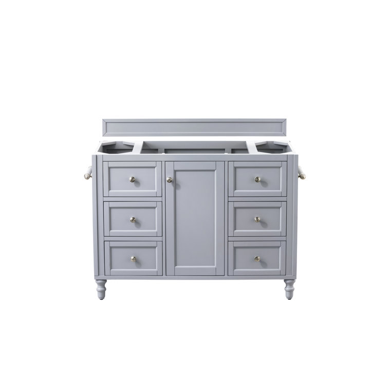 Silver Gray 48" Solid Wood Single Bathroom Vanity