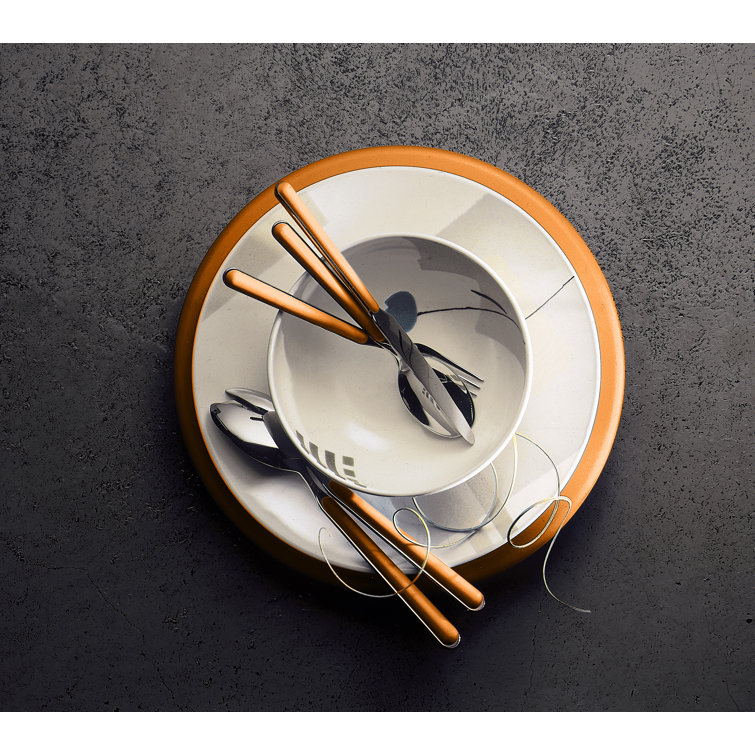 Fantasia Orange 20-Piece Stainless Steel Flatware Set