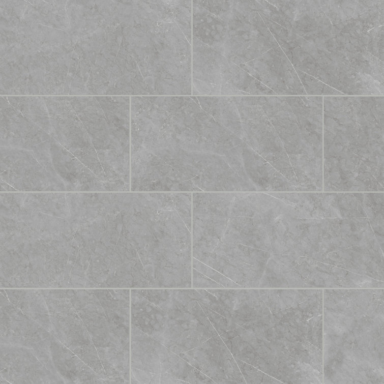 Florence Gray 12" x 24" Matte Porcelain Marble Look Tile