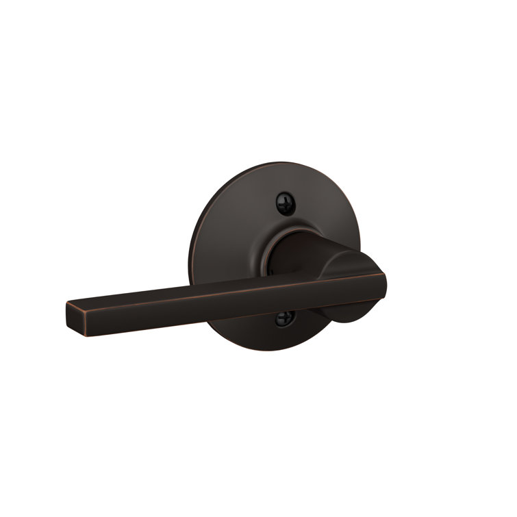 Schlage Latitude Aged Bronze Passage Door Lever for Interior Use