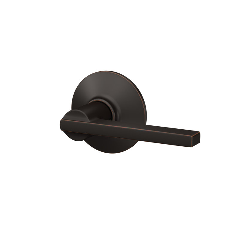Schlage Latitude Aged Bronze Passage Door Lever for Interior Use