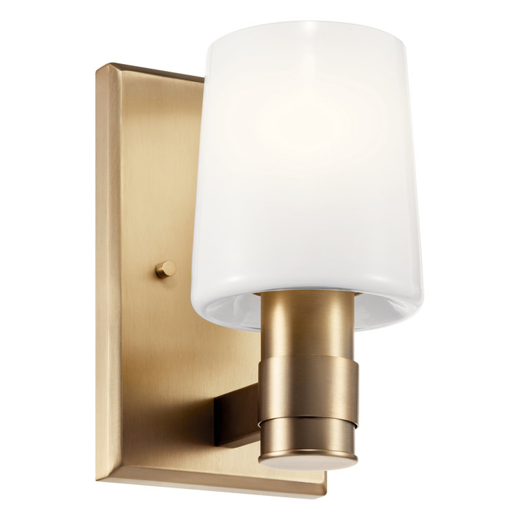 Champagne Bronze Opal Glass Dimmable Vanity Sconce