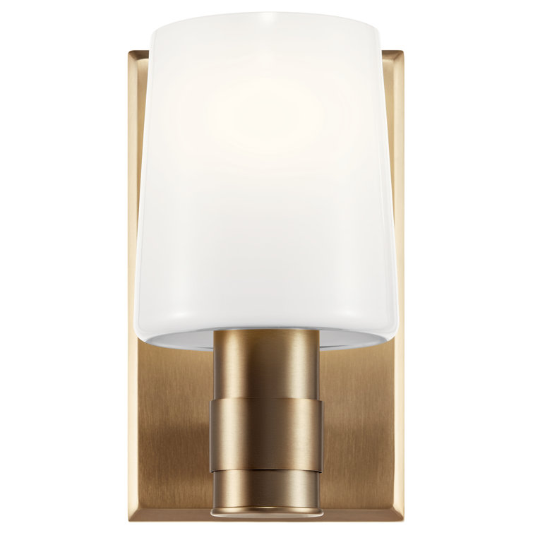 Champagne Bronze Opal Glass Dimmable Vanity Sconce
