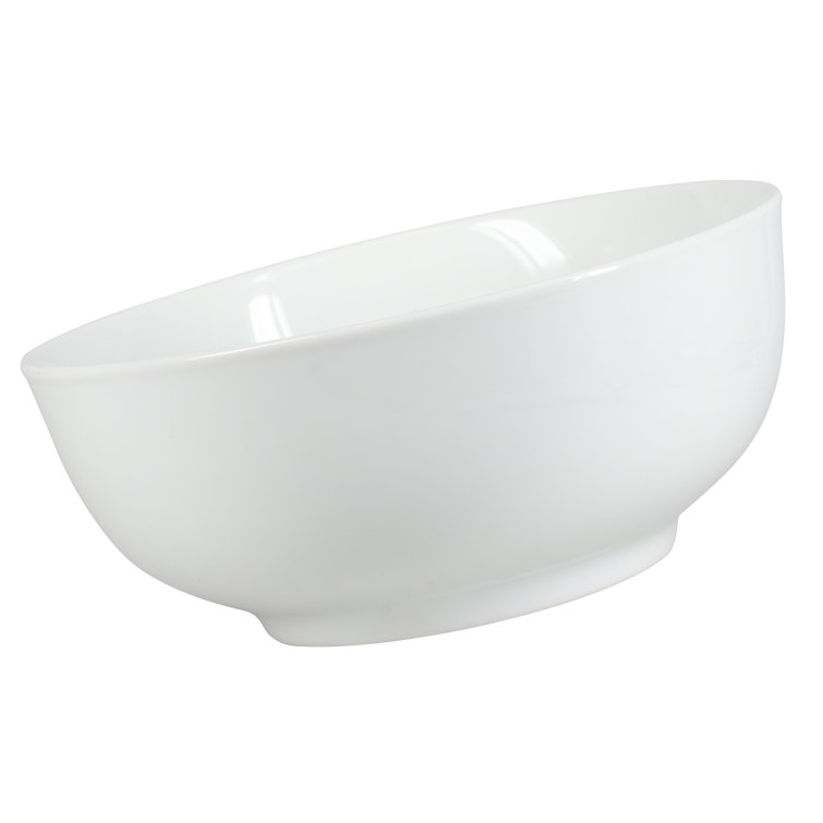 Classic White Porcelain 1.75-Quart Round Serving Bowls, Set of 2