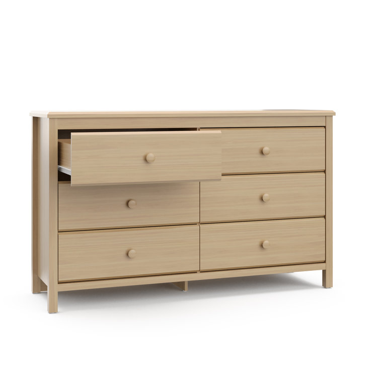 Driftwood Double Nursery Dresser with 6 Drawers