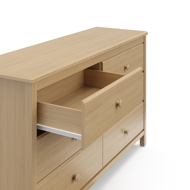 Driftwood Double Nursery Dresser with 6 Drawers