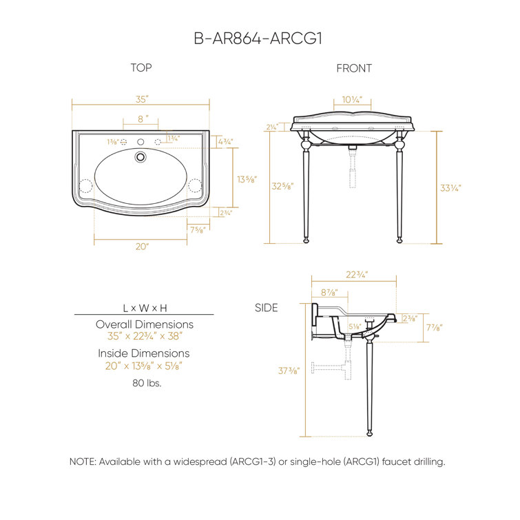 White Ceramic Wall-Mount Console Sink with Chrome Legs