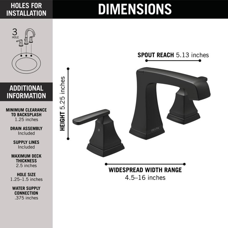 Modern Stainless Steel Widespread Faucet with Brass Handles