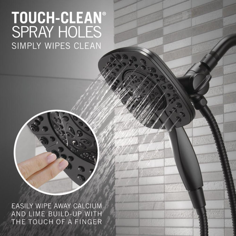 Matte Black Dual-Function Shower Trim Kit with Handheld Shower