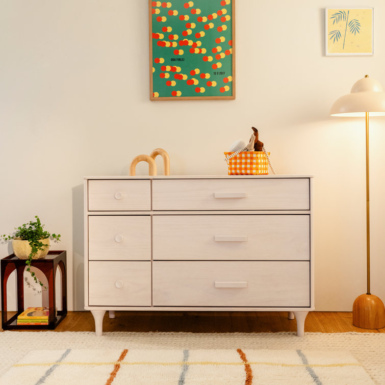 Washed Natural Double Dresser with Smooth-Glide Drawers