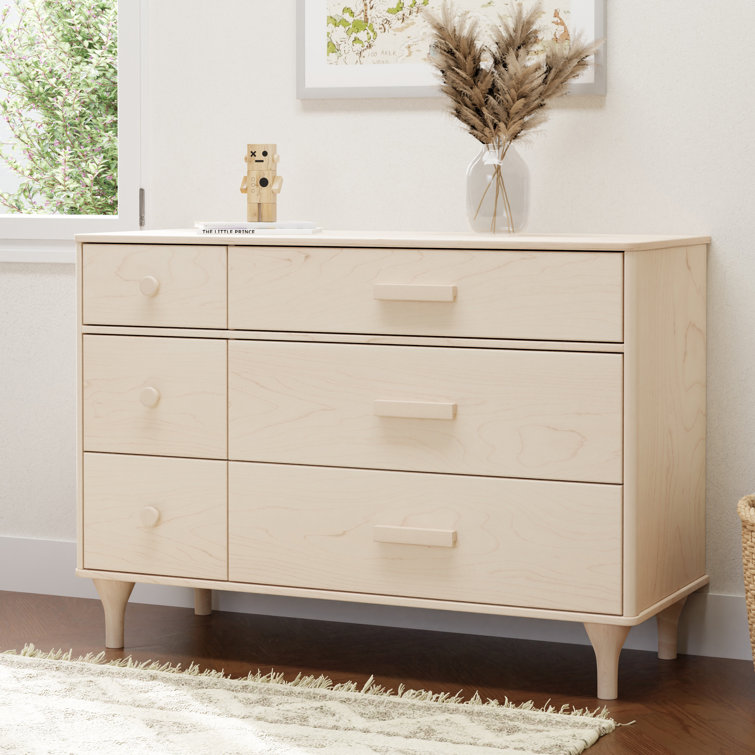 Washed Natural Double Dresser with Smooth-Glide Drawers