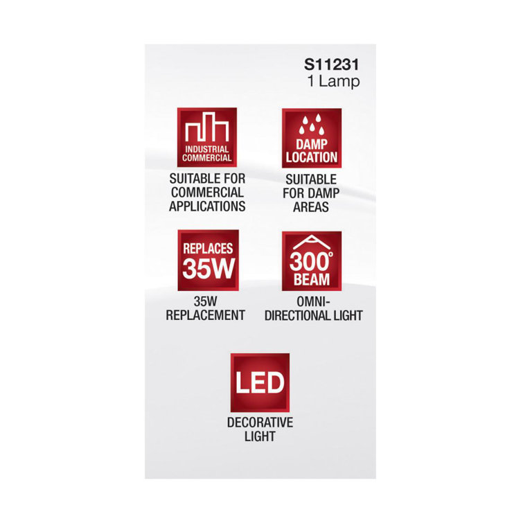 Clear Bi-pin Decorative LED Bulb for Commercial Use