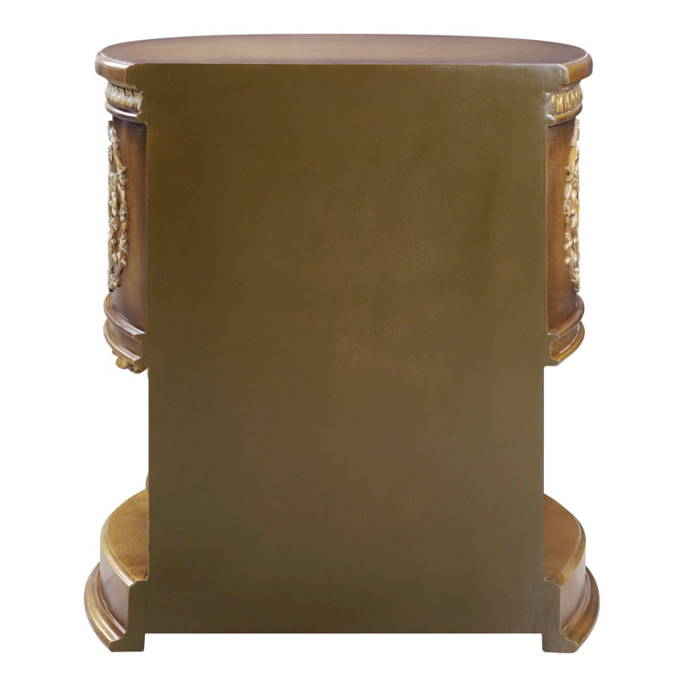Constantine Baroque Brown & Gold 2-Drawer Nightstand