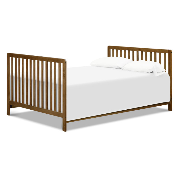 Walnut 4-in-1 Low-Profile Convertible Crib with Clean Lines